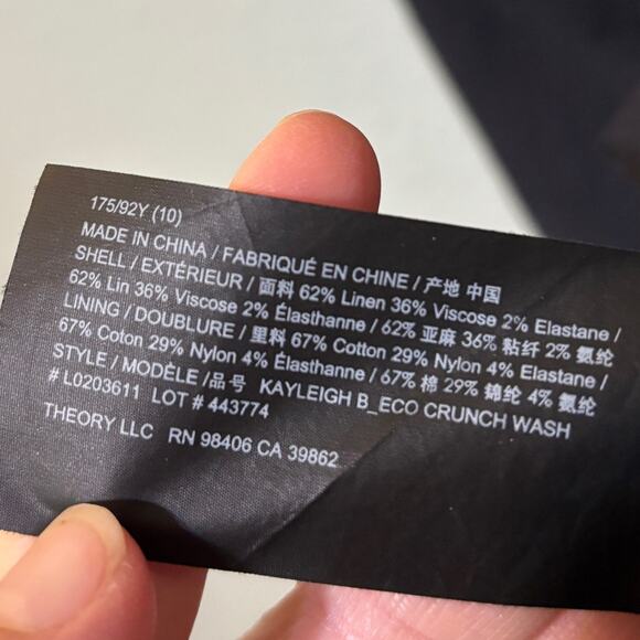 Theory Kayleigh Button Front Dress Navy Blue Goodlinen Sundress 10 - Picture 10 of 10